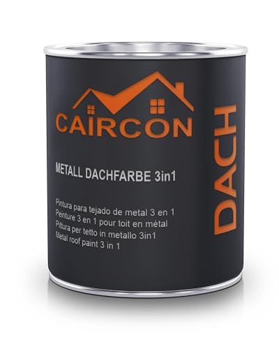 Dachbeschichtung 3in1 Dachfarbe für Metalldach Blechdach Silbergrau - 750ml Dachbeschichtung 3in1 Dachfarbe für Metalldach Blechdach Silbergrau - 750ml