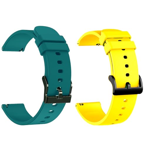 Image of IIK COLLECTION 22mm Silicone Strap for Smart Watches | Combo Pack Compatible With Noise, Fireboltt, Boat Xtend, Pebble, Boat Flash, Noise Color Fit, Ultra Smart Watch & All Watches