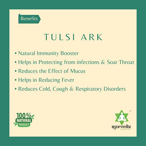 Image of Tulsi Ark 600 ml | Holy Basil (Tulsi) Hydrosol | Supports Immunity, Respiratory & Daily Wellness | Natural Herbal Liquid | Pure Taste & Aroma | FSSAI Certified