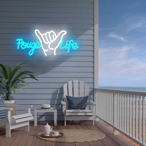 Image of Pogue Life Neon Sign Out Banks Neon Lights for Bedroom Dimmable US Teen Tv Show Neon Lights Pogue Led Wall Decor for Kids Teen Adults Gifts