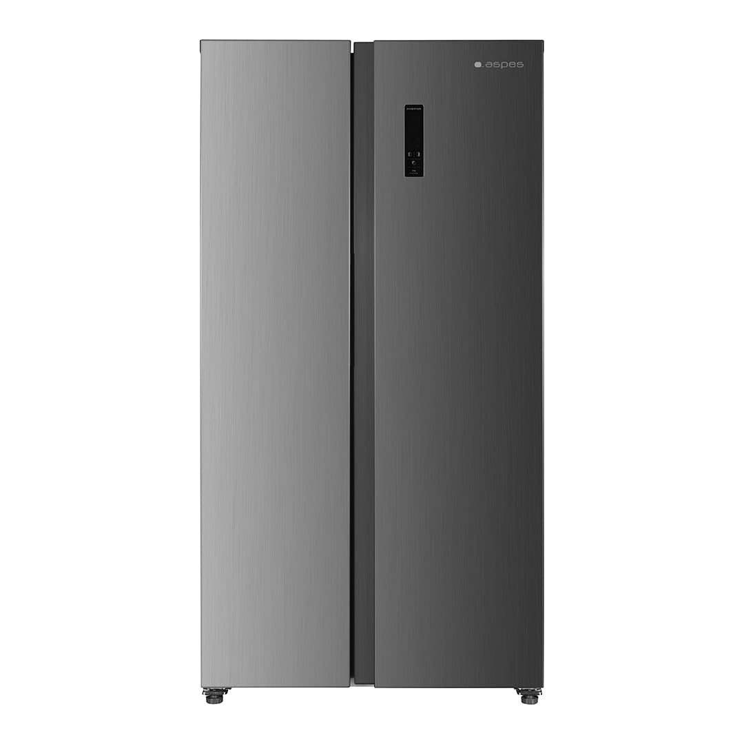 Aspes Frigorífico Combi Americano 2 Puertas Inox AA18900ENFX. Capacidad 442 Litros, No Frost, Multi AirFlow, Bajo Nivel Sonoro, Eficiencia Energética Clase E