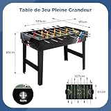 Costway table 4 en 1 baby-foot, billard, hockey, empilable photo 5