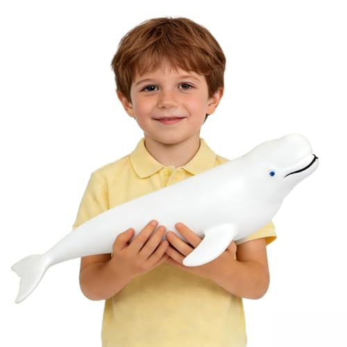 SmilerSmile 16 Inch Beluga Whale Toys Soft Rubber Action Figures