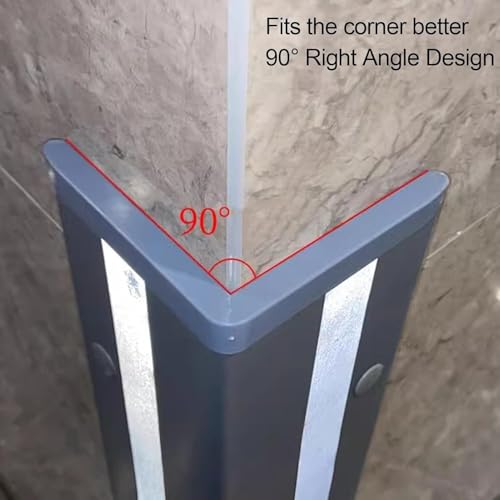 Protection d'angle murale, colonne en polyuréthane de 1 cm d'épaisseur, protection réfléchissante pour garage et entrepôt pour la sécurité du stationnement et de l'atelier