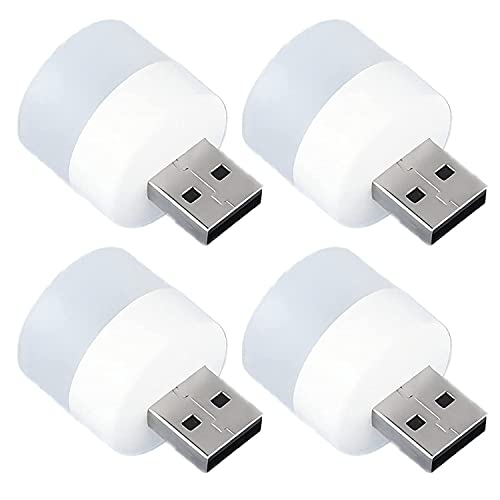 Image of Plug in LED Night Light Mini USB LED Light Flexible USB LED Ambient Light Mini USB LED Light, LED Portable car Bulb| Indoor| Outdoor| Reading| Sleep| White, Pack of Pcs.ITE (10)