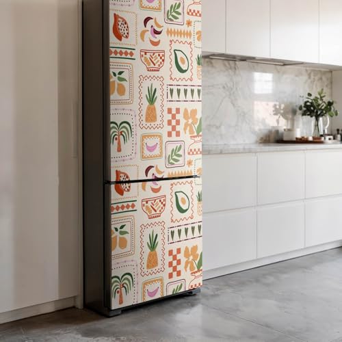 Sticker Auto-adhésif Géométrique pour Frigo Couvrant Entièrement - 4