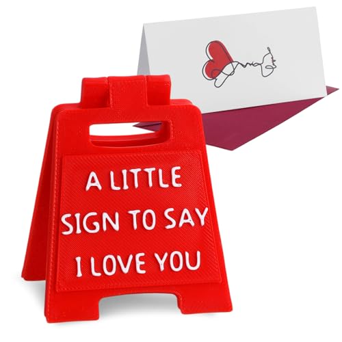 Molain A Little Sign To Say I Love You Mini I Love You Gifts for Her Him with Card Envelope Romantic Mini Sign Plaque for Valentines Day Gifts for Wife Husband