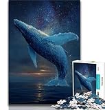 Rompecabezas de Ballena galáctica de 1000 Piezas para Adolescentes, Juegos educativos y decoración del hogar Regalos para Toda la Familia (38x26cm)