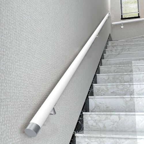 Rampe d'escalier blanche moderne pour couloir et villa