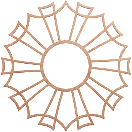 Image of Ekena Millwork 26 inchOD x 9 1 /8 inchID x 1 /4 inchT Augustus Wood Fretwork Pierced Ceiling Medallion, Cherry