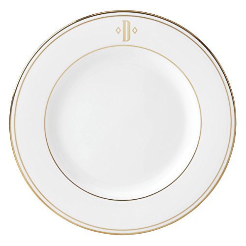 Lenox Federal Gold Block Monogram Dinnerware Salad Plate, D