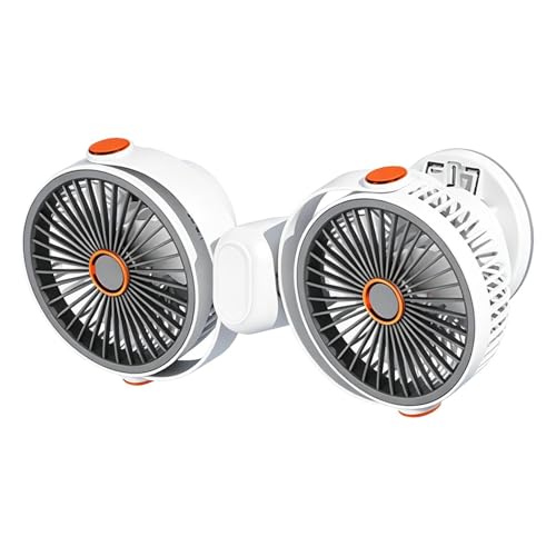 Ventilador de clip portátil recargable USB-C silencioso de doble cabeza 2