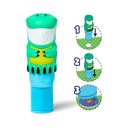 Melissa & Doug Sticker Wow!™ 24-Page Activity Pad and Sticker Stamper, 300 Stickers, Arts and Crafts Fidget Toy Collectible Character – Dinosaur Creative Play Travel Toy for Girls and Boys 3+,