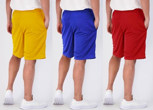Aserlin Men's Athletic Shorts Mesh Workout Gym Activewear Basketball Shorts with Pockets 5 Pack3