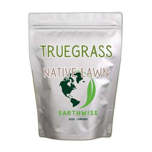 Earthwise TrueGrass Native Grass Seed Mix Texoka Buffalograss Blue Grama Grass No Maintenance Lawn Drought Tolerant Organic Pollinator Friendly Pet Safe Covers Up to 500 sq ft 1 lb