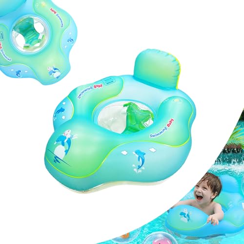 Bouee Bebe Bleu avec Siège 5 à 18 Mois,Gonflable Flotteur De Piscine Anneau de Natation pour Bébé Siège de Piscine,Bouée Bébé Piscine,Flotteur Piscine...