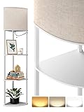 💡🌟【Einfache Montage und Verwendung】Die stehlampe mit ablage ist einfach zu montieren und kann von einer Person problemlos installiert werden. Die mitgelieferten Clips helfen dabei, das Kabel zu verstecken und das Design sauber zu halten. Stehlampe mit Regalen, sehr geeignet für Wohnzimmer, Schlafzimmer, Lesezimmer, Büro, Bibliothek, Küche, Café, Hotel, Restaurant usw.