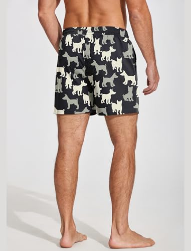 Image of Deyeek 5.5 Inch Mens Pajama Shorts Sleep Cotton Lounge PJ Lightweight Elastic Waist Drawstring Nightwear Bottom with Pockets