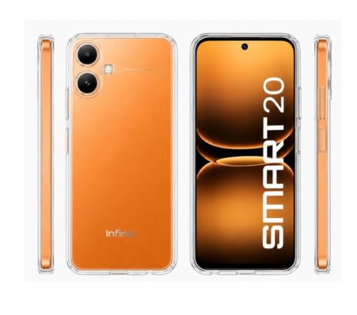 Image of COVERBLACK Soft Rubber Silicon Clear Case Back Cover Compatible for Infinix SMART 20 4G - Transparent