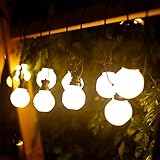 【Protección IP44】Su protección IP44 garantiza que las guirnalda de luces exterior son resistentes al agua y al calor, por lo que pueden usarse en el exterior incluso bajo lluvias ligeras sin necesidad de desinstalarlas.