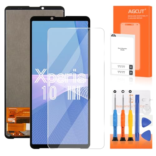 AGCUT Écran LCD pour Sony Xperia 10 III LCD Display pour Sony Xperia 10 III SO-52B 6,0 Pouces Écran de Rechange Digitalizer Touch Screen Complet Assemblée...