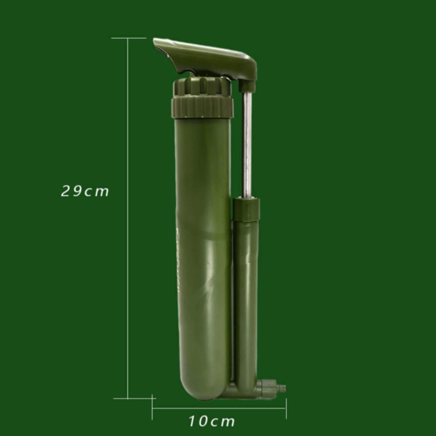 Portable Reverse Osmosis Water Filtration System 0.01 Micron Super-high Precision Water Purification Survival Gear for Hiking, Camping, Travel, and Emergency Preparedness (Color : Green)