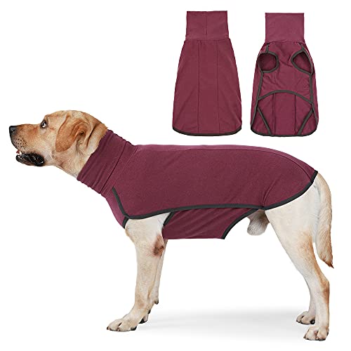 Dog Winter Coat Soft Warm Pullover Pajamas, Windproof Dog Cold Weather Coats, Pet High Collar Vest Jumpsuit Cozy Onesie Winter Clothes Outfit Apparel for Small, Medium, Large Dogs Walk Hike Sleep