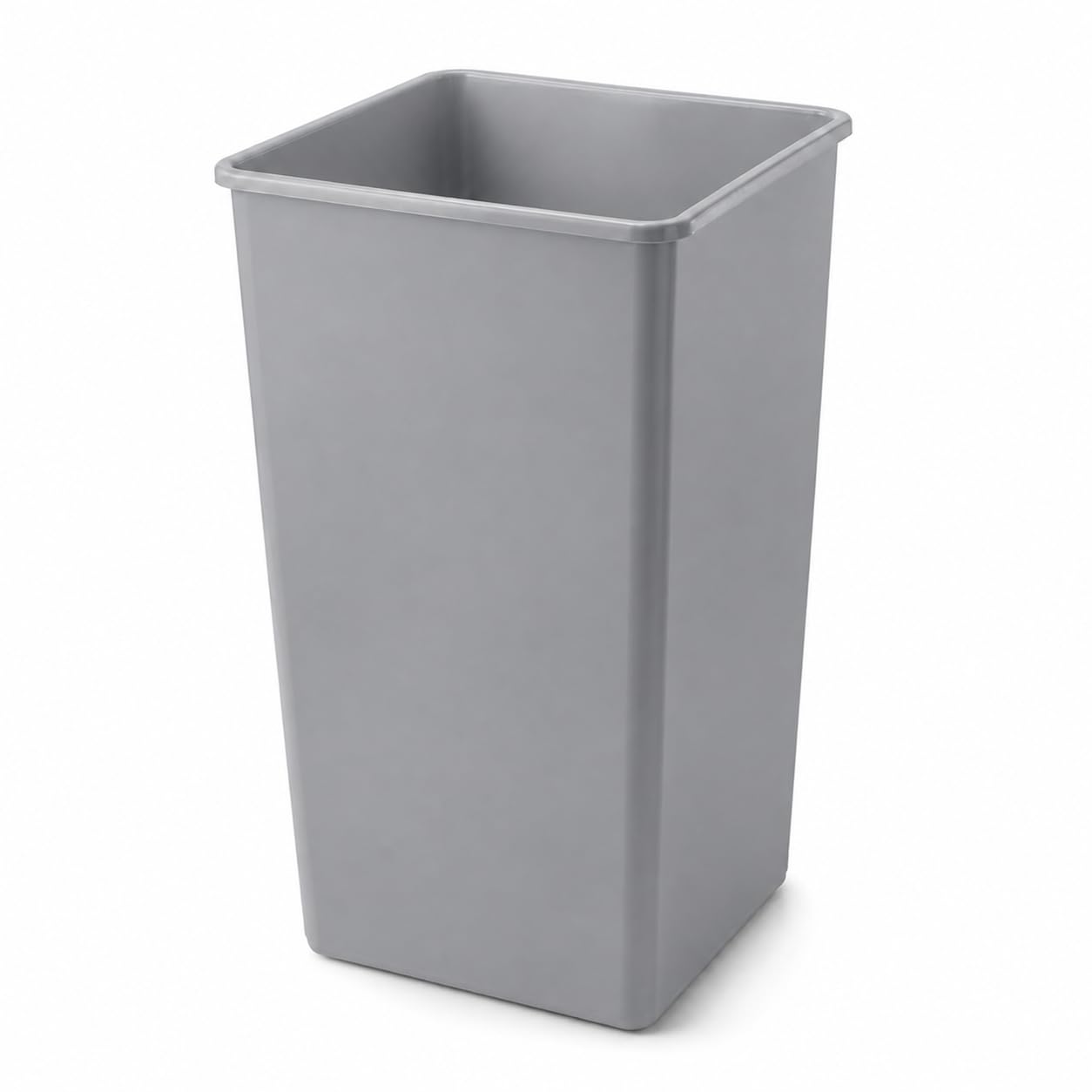 Square Trash Can by Glownary – 50 Gallon, 50.0 gallons, Resin, Gray, Model 475sq50gy