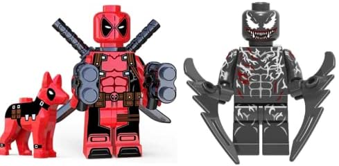 Red Deadpool + Venom Riot Mini Figure X-Men Series Marvel Superhero Comic Book Character Movie Red & White & Black