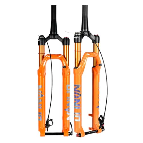 Fahrradgabel 26 27,5 29 Zoll Mountainbike-Federung 120 mm Federweg 1-1/2' konisch Luftfederung 15 * 100 mm Steckachse Scheibenbremse vorne Manuelle/Fernbedienungs-Dämpfungseinstellung (konisch-fernbe