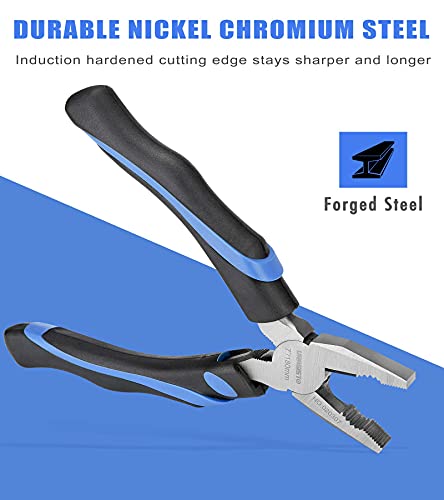 Urasisto 7-Inch Linesman Pliers With Rubber Grip Handle For Basic Repair, Diy Projects And Home #TOP4