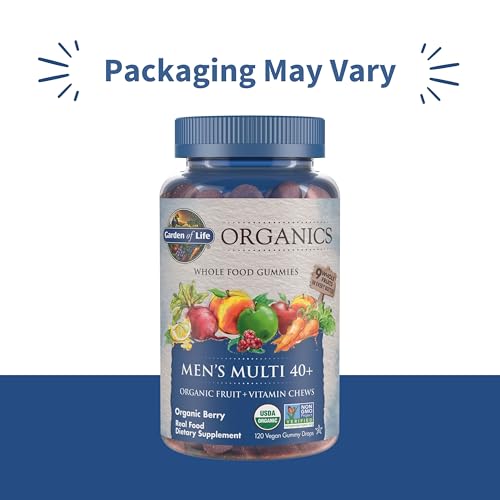 Garden of Life Organics Men 40+ Multivitamin Gummies, Berry, 120 Gummies - image 2