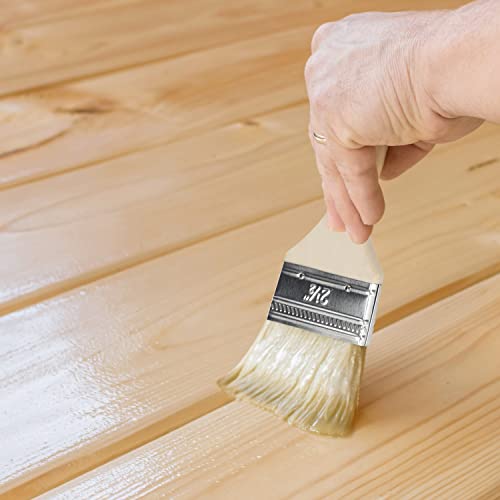 Kurtzy 12 Stk Wiederverwendbares Pinsel Set - 6 cm Pinselkopf, Malerpinsel Größe 19,5cm - Lackpinsel für Lacke, Farben, Klebstoffe, Gesso & Beizen - Acryl Pinsel für Malerbedarf