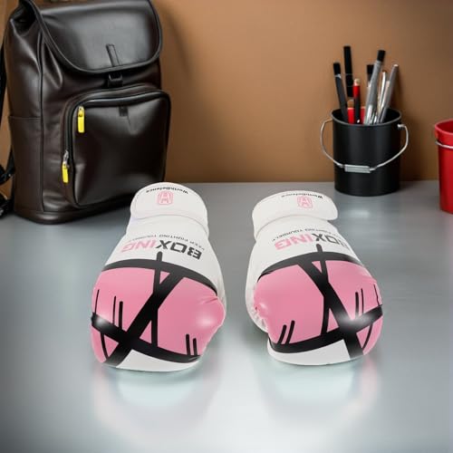 Guantes de boxeo resistentes con cuero de PU y ventilación para saco de boxeo 6