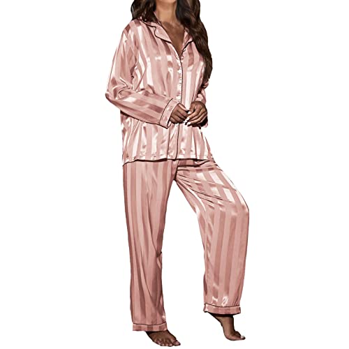 Genérico Pijama Algodon Mujer Manga Larga - Conjunto De Ropa De Casa para Mujer Pijama CáRdigan Manga Larga Pijamas Calientes Mujer Baratos
