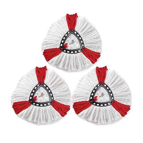 Keilafu fregonas para vileda, Mopas para Vileda Turbo, Juego de repuestos de cabezales de fregona de microfibra de 3 piezas, cabezales de repuesto Compatible con Vileda Turbo EasyWring O-Cedar