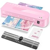 Laminator Machine with 20 Laminating Sheets, A4 Laminators Hot & Cold withTrimmer, 9 Inch Laminating Machine for Office, School, Business and Home