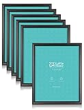Picture of LaVie Home 8x10 Picture Frames (6 Pack, Black) Simple Designed Photo Frame with High Definition Glass for Wall Mount & Table Top Display, Set of 6 Classic Collection