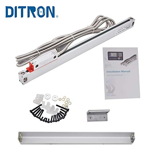 3Axis LCD DRO Multi-Function RPM Digital Readout Display,5um Linear Scales 16'' 32'' 18'' Glass Optical Encoder Sensor OEM for Lathe Milling Bridgeport Knee Mill (420mmx820mmx470mm)