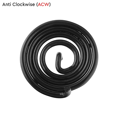 Image of Vastu Black Coil Round Anti-Clockwise Spring for North, North East Direction Used to Enhance the Energy of Water Element |Size- 2.5cm Approx (Pack of 9)