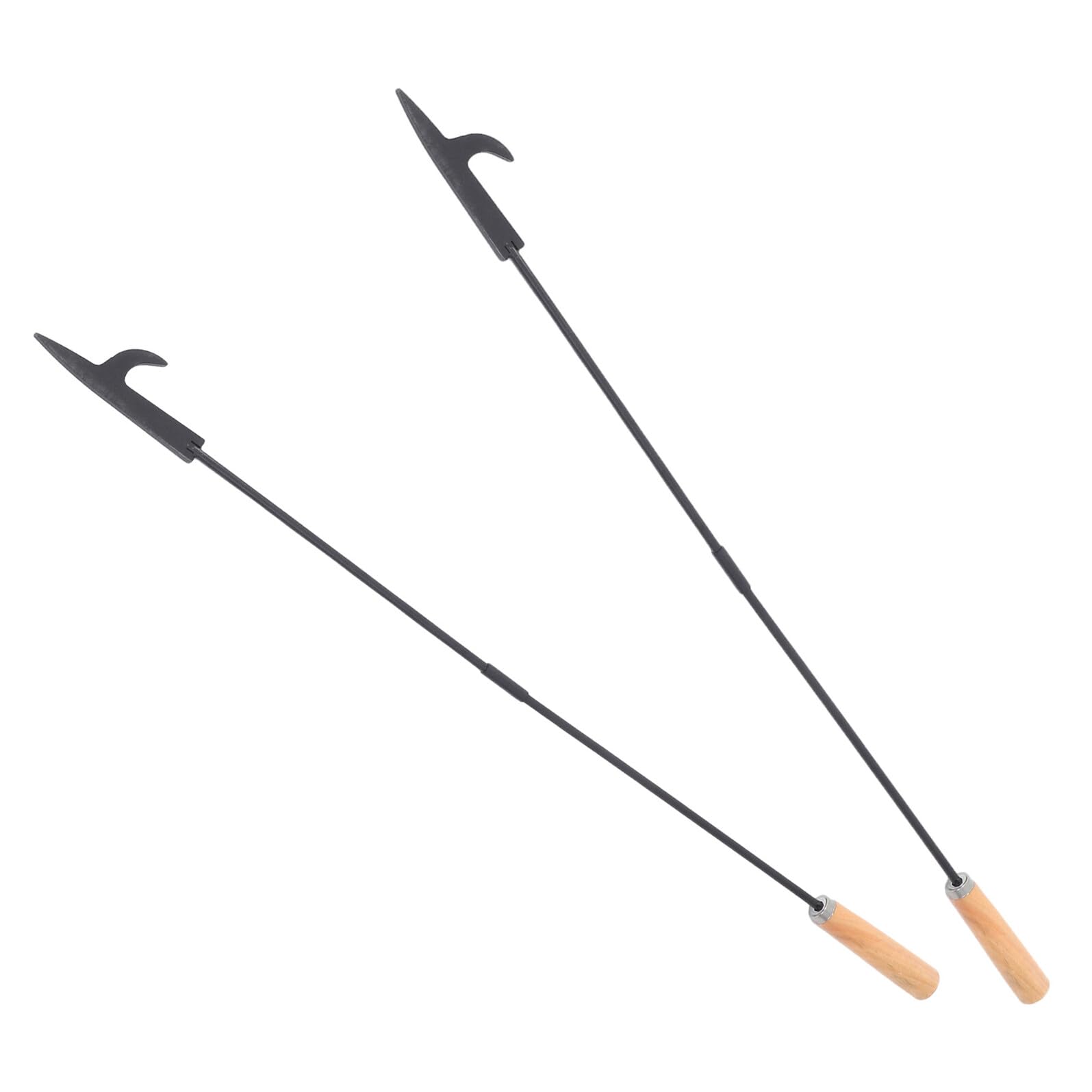 Amosfun 2pezzi Attizzatoio per Braciere Legno Strumento Multiuso per Focolare Falò e Barbecue Compatto e Resistente