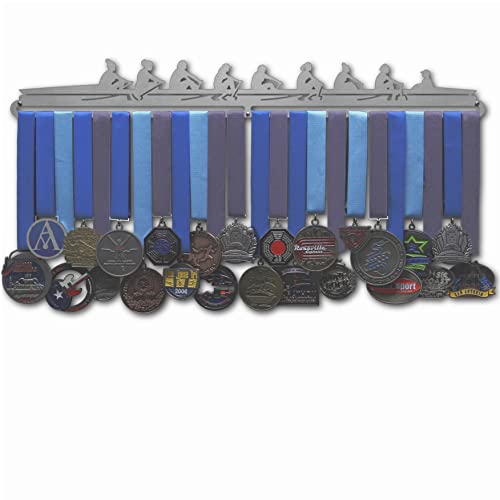 Allied Medal Hangers – Rowing Scene - Female (24” Wide with 1 Hang bar) - Medal Hanger Holder Display Rack - Multiple Variations Offered!