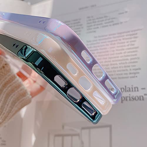Coque rigide iPhone 12 Pro galvanoplastie effet luxe carré brillant - 4