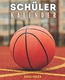 Schülerkalender 2021 2022 basketball: Wochenplaner 1 woche 2 seiten für schüler mädchen jungen | Schulplaner 2021 2022 | Schulsachen oberstufe universität | studienplaner 2021/2022 | Cover korbball