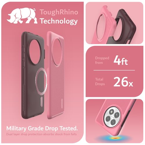 Image of TUDIA MergeGrip [Magsafe Compatible] for OnePlus 13 Back Cover 5G (2025) - [Military Grade Drop Tested] Dual Layer Shockproof Slim Heavy Duty Tough Phone Case - Smokey Pink