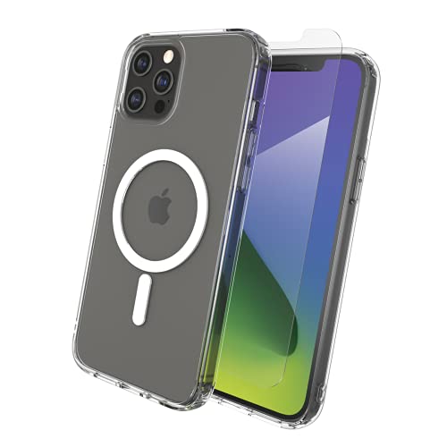 Max Protection - Bundle Magsafe Case And Hd Tempered Glass Screen Protector - Made For Apple Iphone 12 Pro Max - Clear #TOP19