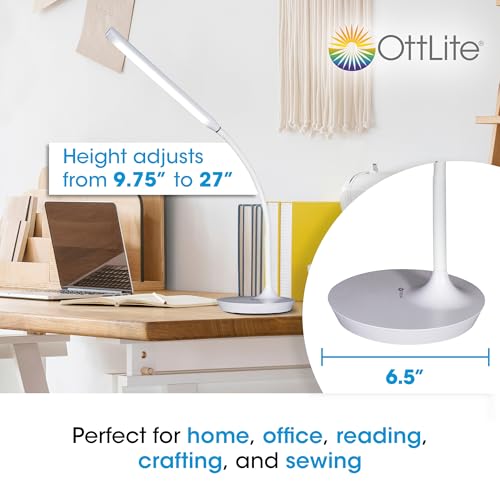 Image of OttLite Extended Reach LED Desk Lamp, White