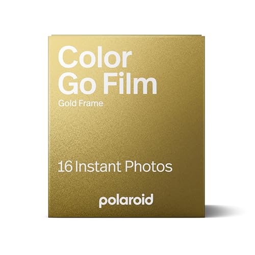 Image of Polaroid Go Color Film - Gold Frame Double Pack (16 Photos) (6588) - Only Compatible with Polaroid Go Camera