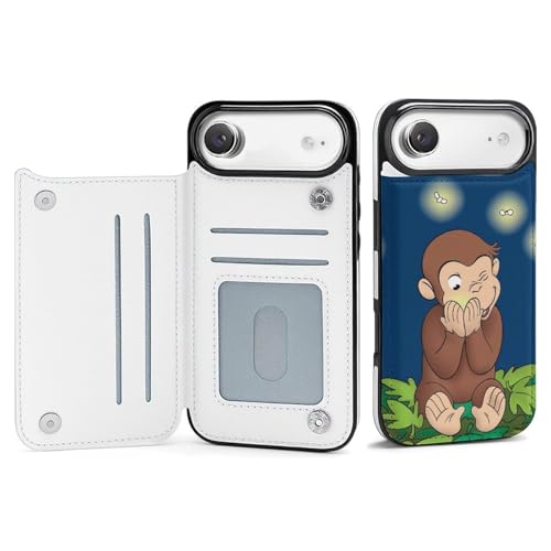 手帳型 おさるのジョージ (1) 対応 iPhone 17 Air ケース カード収納 スマホケース 財布型 携帯ケース 軽量 全面保護 スタンド機能 おしゃれ お祝いギフト