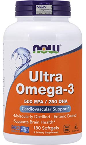Ultra Omega 3 (180 sotgels) - Now Foods - 500 EPA - 250 DHA